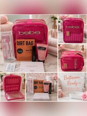 💕 Bebe Pink Travel Beauty Bag & Beauty Bundle 💕